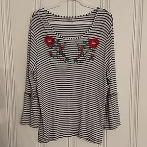 Fun Striped Top by Kate Park XL
